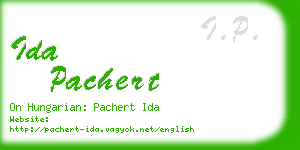 ida pachert business card